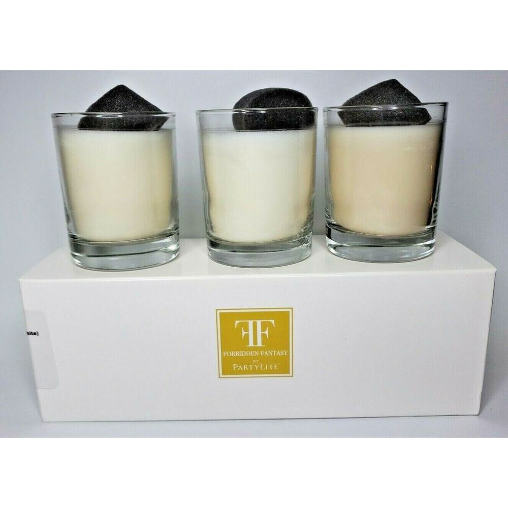 PartyLite Forbidden Fantasy Scented Candle Trio Medium New in Box P3F/P86016 - Picture 1 of 2